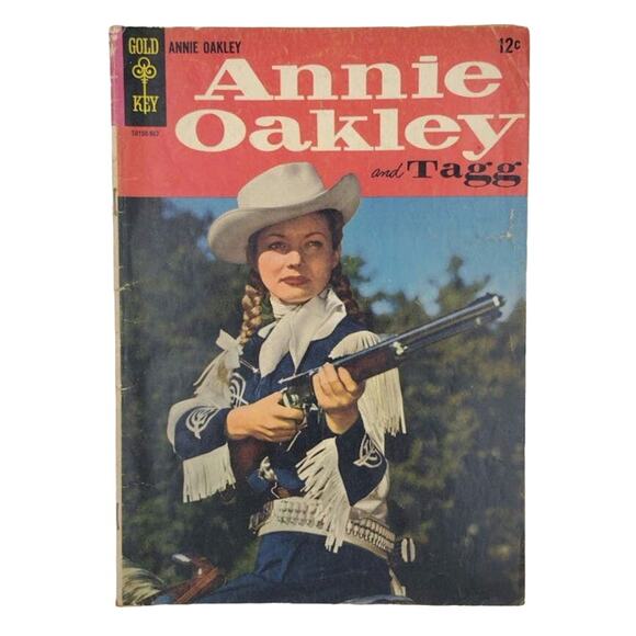 Annie Oakley and Tagg #1 First Issue 1958 Gold Key Comic Book Western 12 Cent - Picture 1 of 6